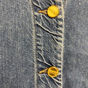 Ganni Light Blue Denim Dress w/ Pockets